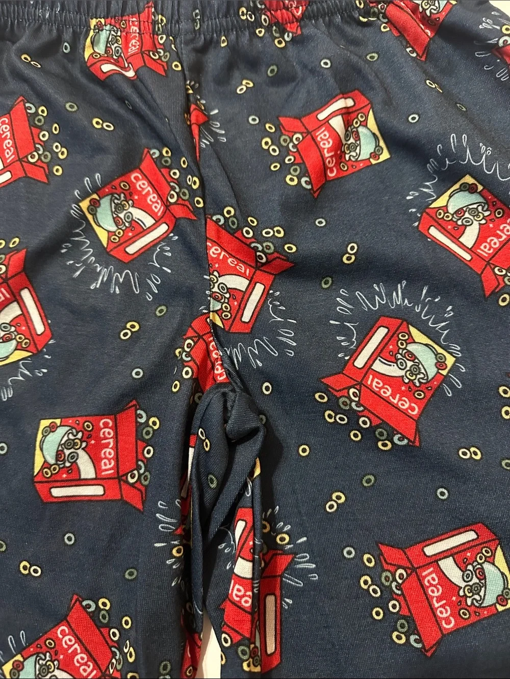 wonder nation Light Blue Tee & Navy Cereal Print Pajama Set